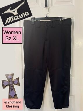 Mizuno Women’s Black Fastpitch Softball Pants, Sz XL